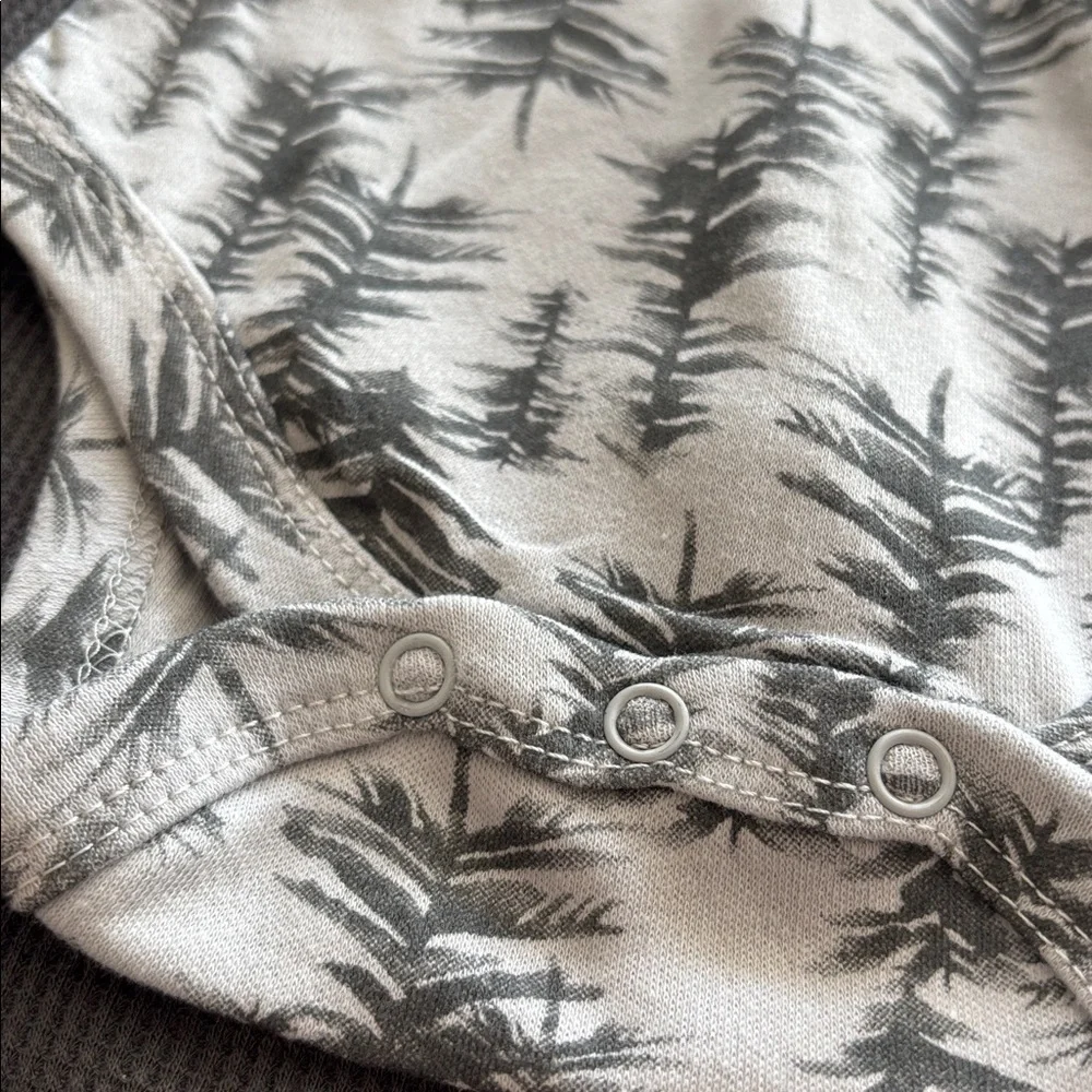 Kyle & Deena Cutie Pie Baby 2tone grey thermal texture cotton blend 3 piece set